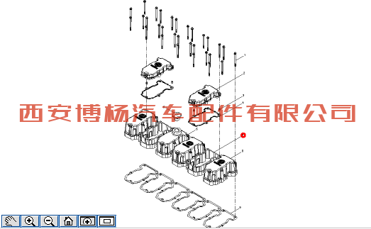 612630040259/612630040258潍柴发动机气缸盖罩结合组