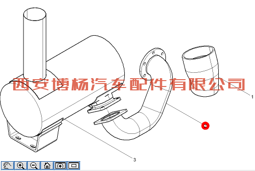 612600110506潍柴工程机械消声器进气管