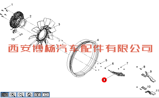 1000619063潍柴WP10H/P9H护风罩支架