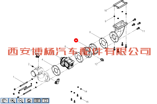 612700910052潍柴天然气WP12发动机混合器总成